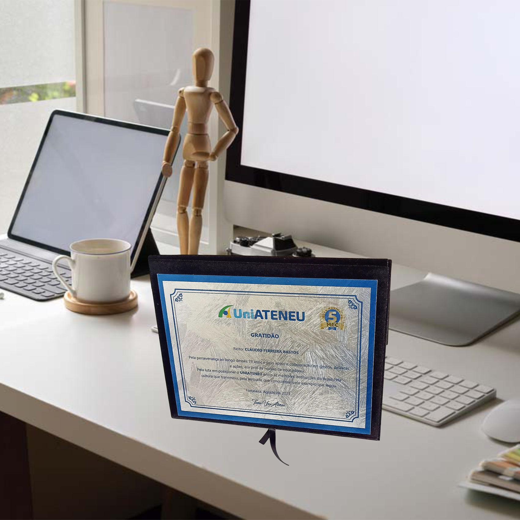 Estojo Capa Livro, Placa Prata